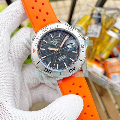 Replica TAG Heuer Aquaracer Bamford 43mm Limited Edition Mens Watch Orange Rubber Strap